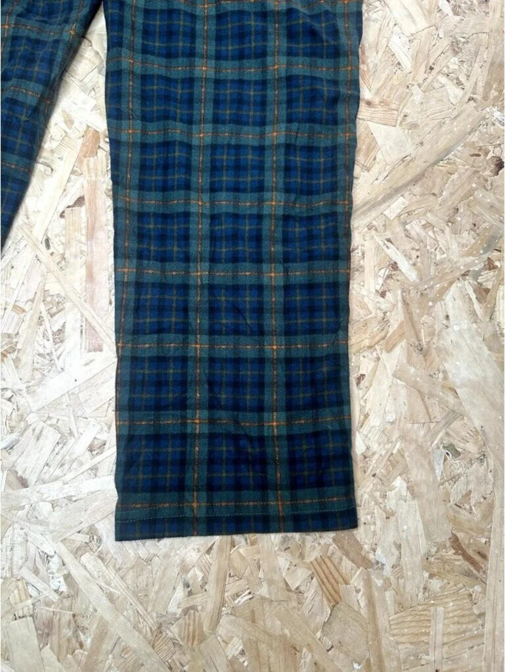 Eddie Bauer Flannel Pajama Pants Mens Large Green Blue Plaid Sleep Lounge Pants
